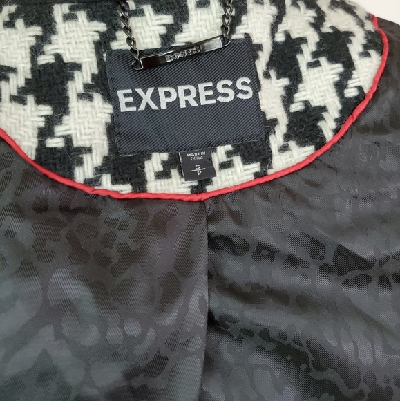 EXPRESS Multi Pattern Houndstooth Coat - Picture 8 of 8